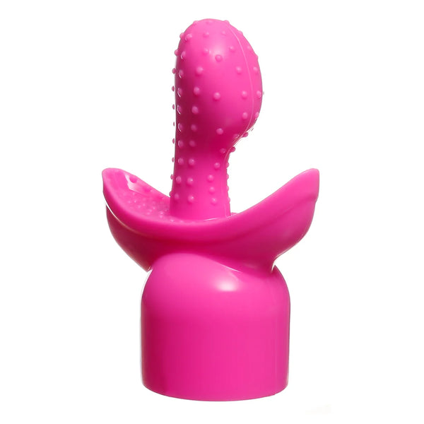 Product picture on a white background of the G-Tip attachment in pink. This attachment fits over the massage head of the Magic Wand Original, Magic Wand Rechargeable and Magic Wand Plus.