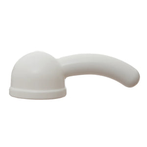 Main product picture on white background of the G-Curve attachment in white. This attachment fits over the massage head of the Magic Wand Original, Magic Wand Rechargeable and Magic Wand Plus.